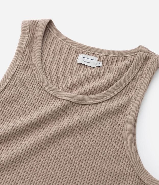 Musculosa Regular en Flamê con Textura 10