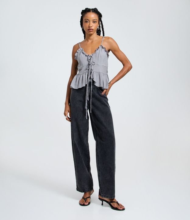 Blusa Texturizada con Lazo Delantero y Volados 2