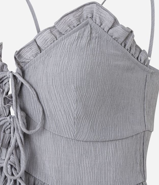 Blusa Texturizada con Lazo Delantero y Volados 5