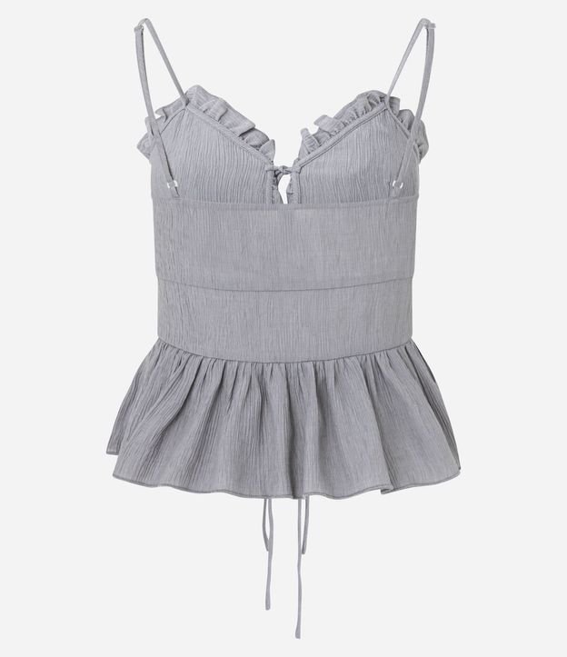 Blusa Texturizada con Lazo Delantero y Volados 6