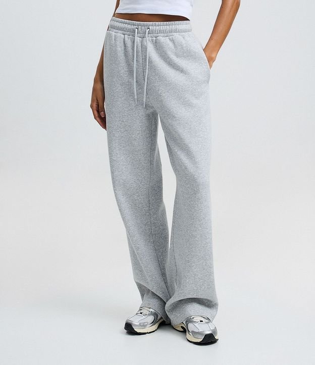 Pantalón Recto en Algodón con Felpa y Cintura Ajustable 3