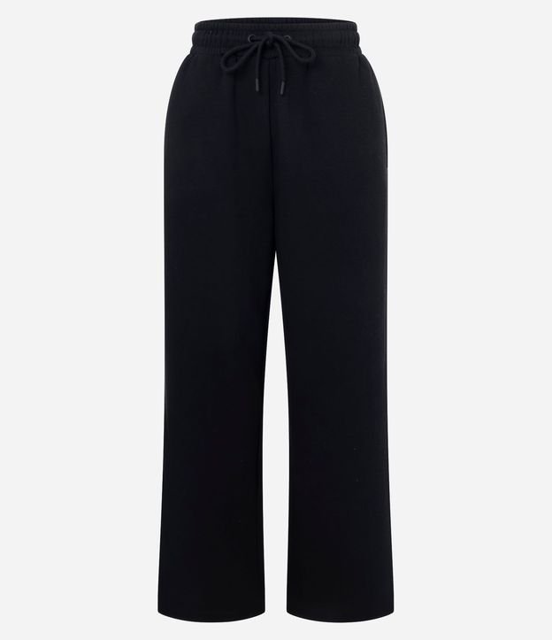 Pantalón Recto en Algodón con Felpa y Cintura Ajustable 4