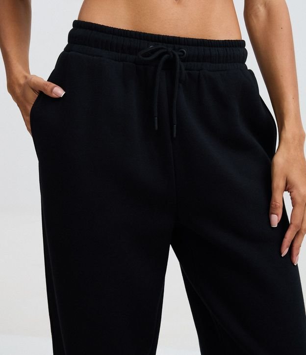 Pantalón Recto en Algodón con Felpa y Cintura Ajustable 3
