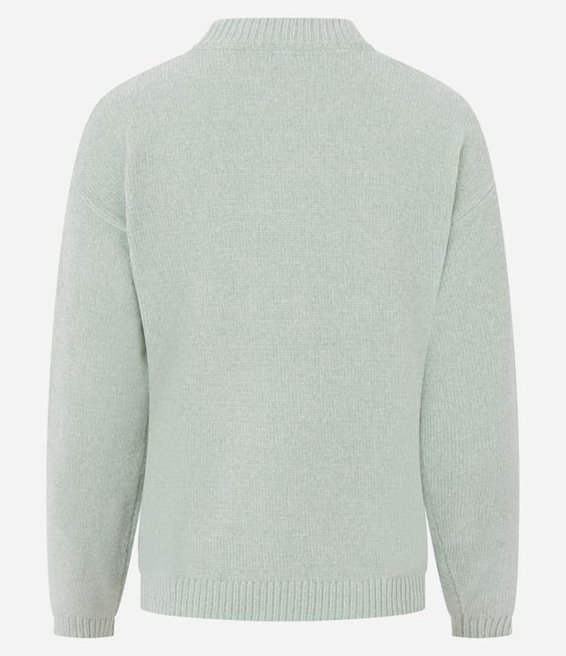 Blusa Slim en Punto Chenille con Cuello Redondo 8