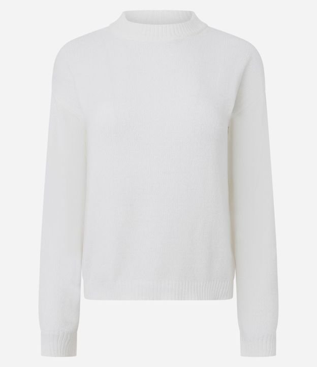 Blusa Slim en Punto Chenille con Cuello Redondo 4