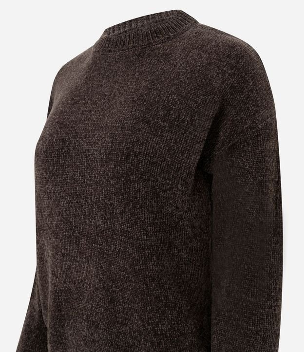Blusa Slim en Punto Chenille con Cuello Redondo 6