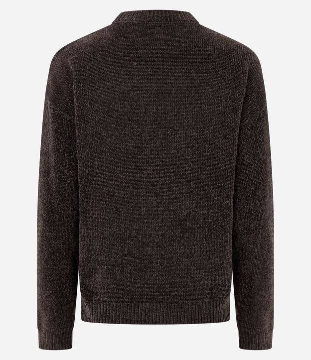 Blusa Slim en Punto Chenille con Cuello Redondo 8