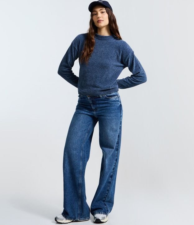 Blusa Slim en Punto Chenille con Cuello Redondo 2