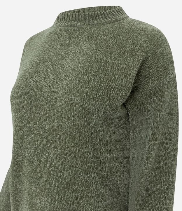 Blusa Slim en Punto Chenille con Cuello Redondo 5