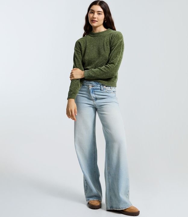Blusa Slim en Punto Chenille con Cuello Redondo 2