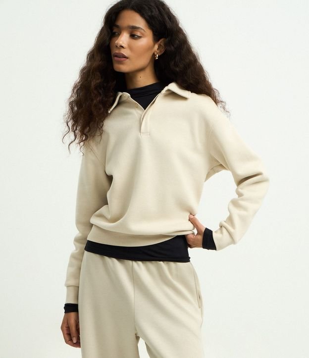 Saco cerrado en Algodón con Cuello Polo