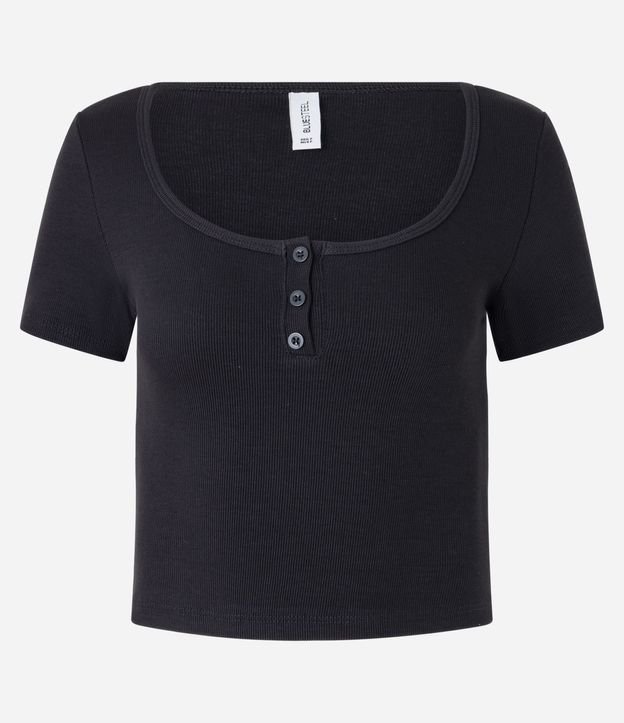 Blusa en Rib con Botones en el Escote 6