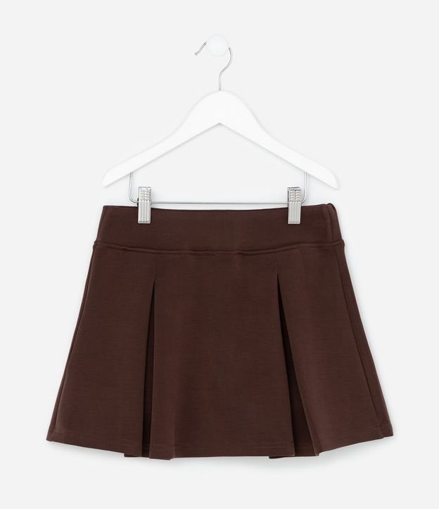 Pollera Infantil en Algodón con Pliegues Peach Touch – Talle 5 a 14 años 2