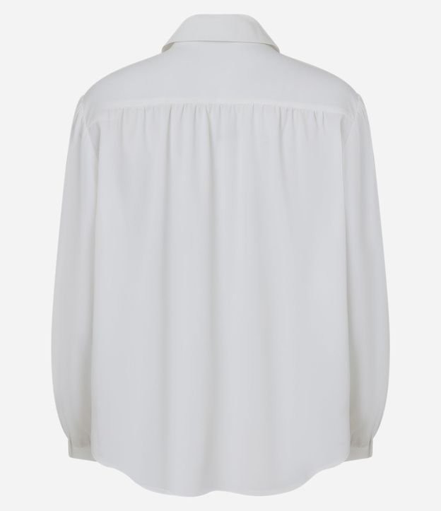 Camisa en Crepé con Frunzidos en el Hombro y Manga Abullonada 6