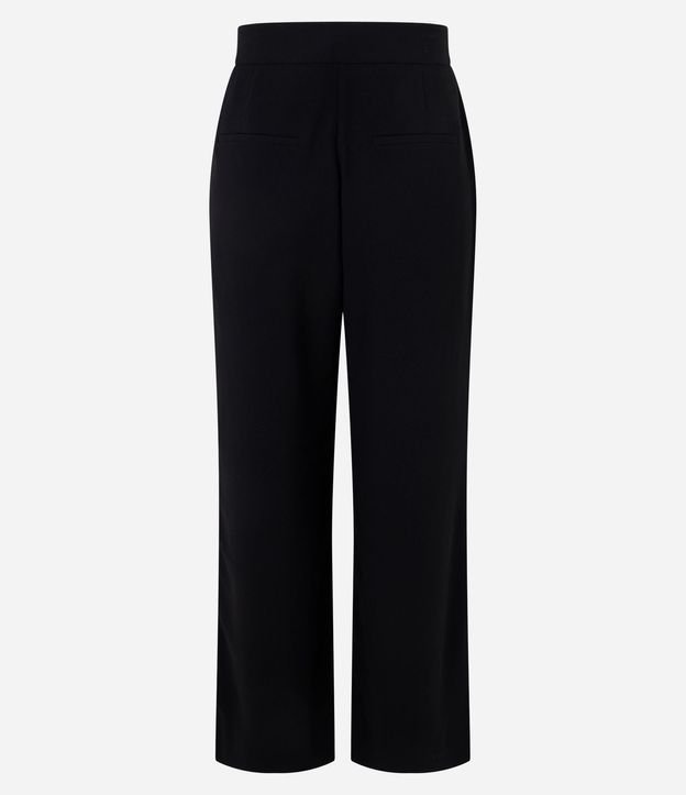 Pantalón Wide Leg Sastrería en Crepé con Botón 6
