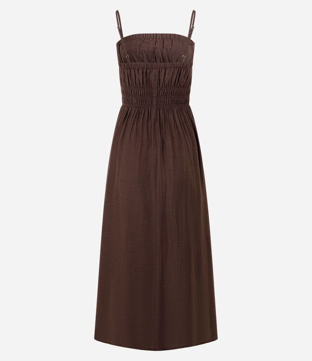 Vestido Midi con Breteles Finos y Lastex en la Cintura 6