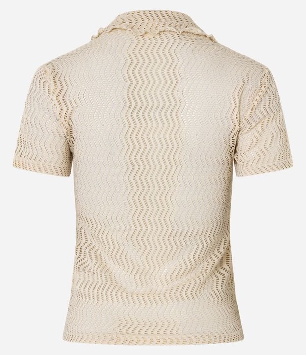 Blusa Slim con Efecto Macramé y Cuello Polo 7