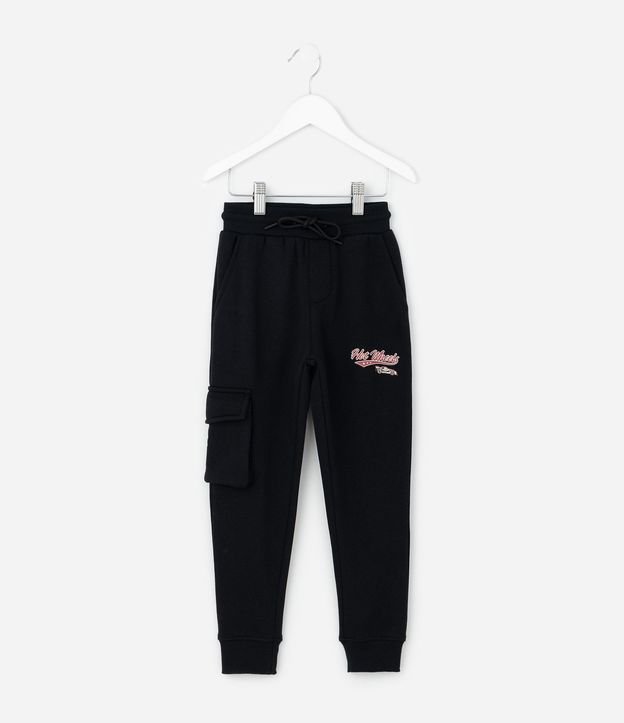Pantalón Infantil con Bolsillo Cargo y Estampado Hot Wheels – Talle 4 a 10 años