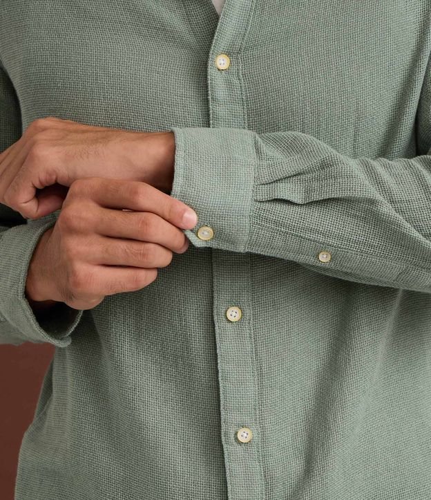 Camisa Comfort en Algodón Padron Melange Texturizado 3