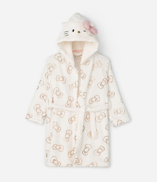 Bata de Baño Infantil con Capucha 3D Hello Kitty – Talle 3 a 16 años