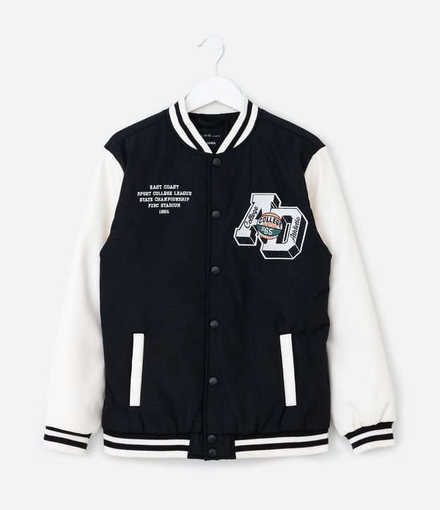 Campera Bomber Infantil con Bordado Lettering – Talle 5 a 14 años