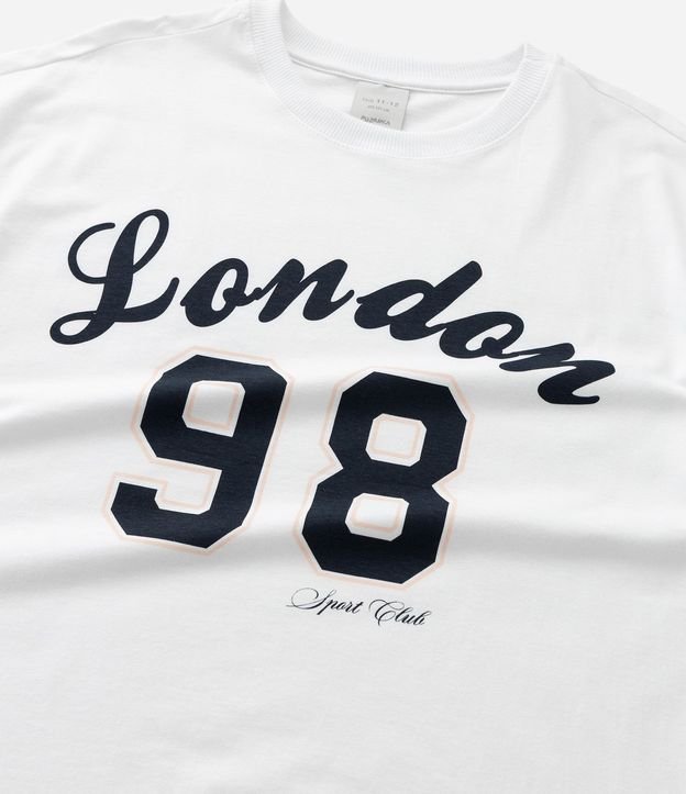 Remera Over Infantil con Estampa Lettering London  - Tam  7 a 16 años 6