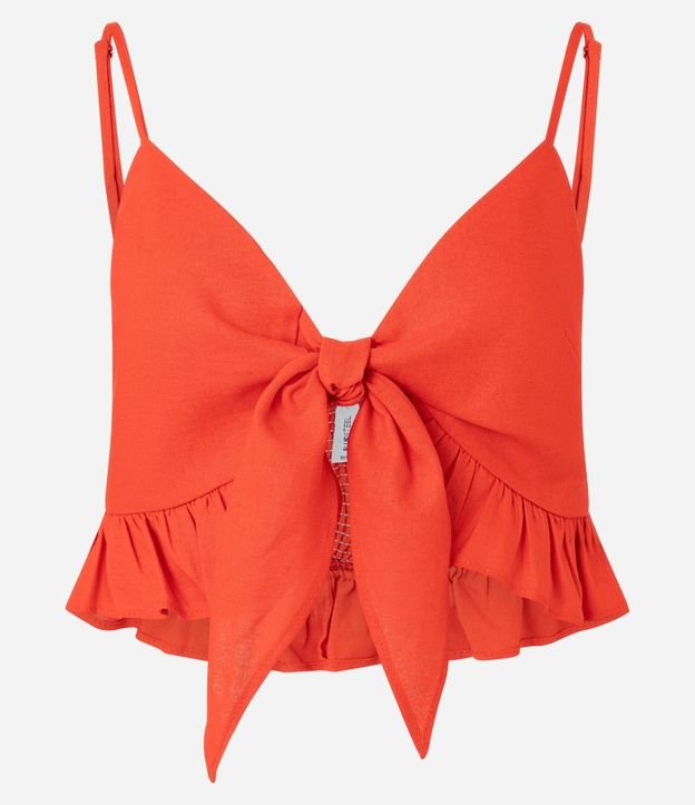 Blusa Top de Bretel en Viscolino con Lazo 5