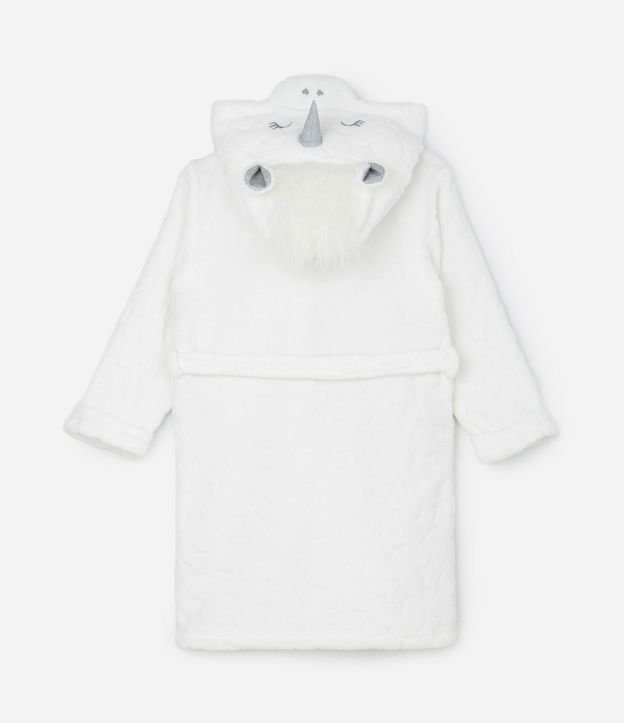 Bata de Baño Infantil con Relieve y Capucha Unicórnio – Talle 3 a 16 años 2