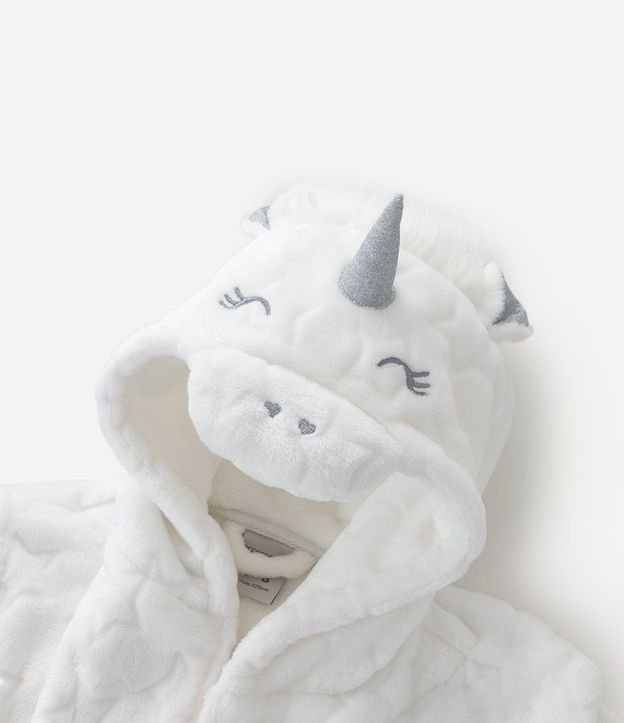 Bata de Baño Infantil con Relieve y Capucha Unicórnio – Talle 3 a 16 años 6