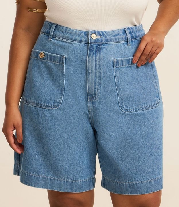Bermuda en Jeans con Bolsillos Curve & Plus Size 2