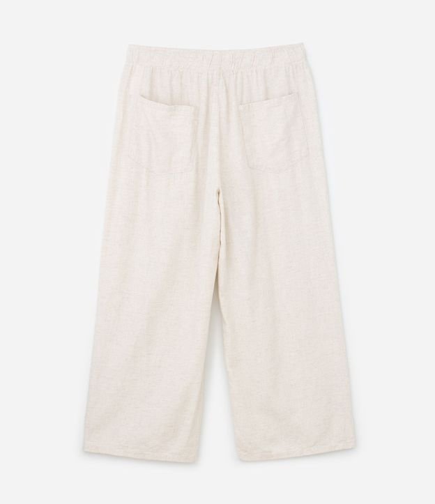 Pantalón Pantacourt en Sarga con Elástico en la Cintura y Amarre Curve & Plus 6