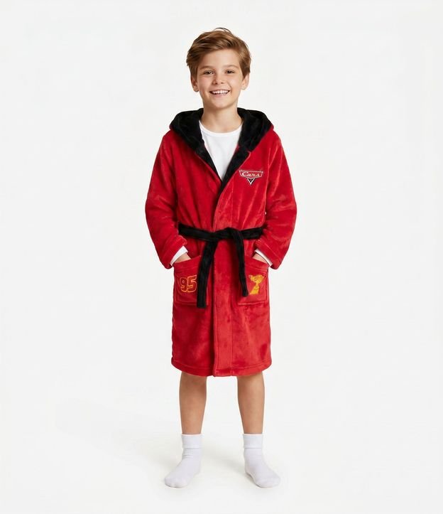 Bata de Baño Infantil con Estampa de Rayo Mcqueen – Talle 3 a 12 años