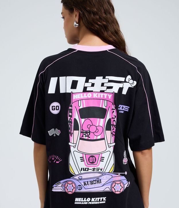 Remera en Algodón con Estampa Racing de Hello Kitty y Kuromi 4
