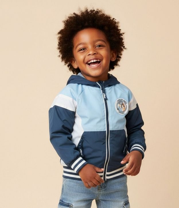 Campera Infantil Rompe Viento con Estampado Bluey – Talle 1 a 6 años
