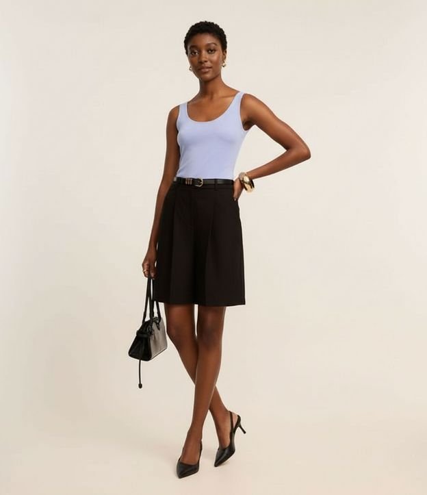 Blusa Musculosa en Poliamida con Escote U 4