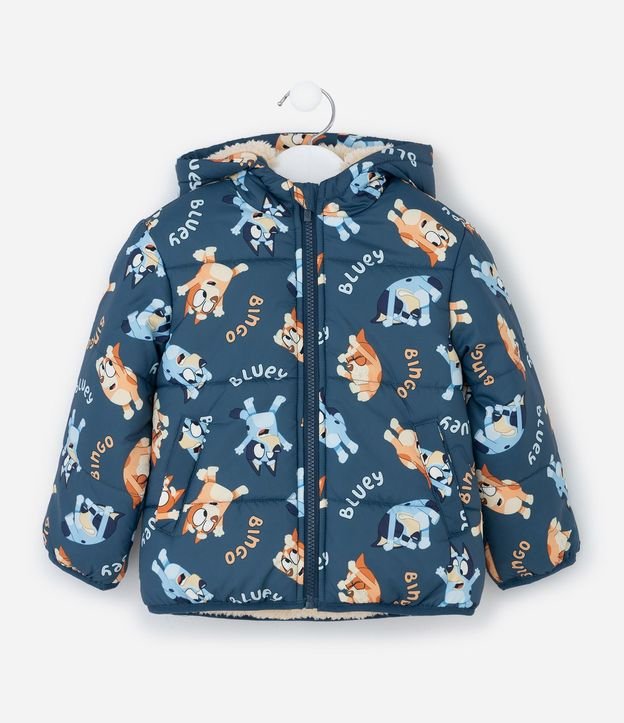 Campera Infantil Puffer con Capucha y Estampa de Bluey – Talle 1 a 6 años