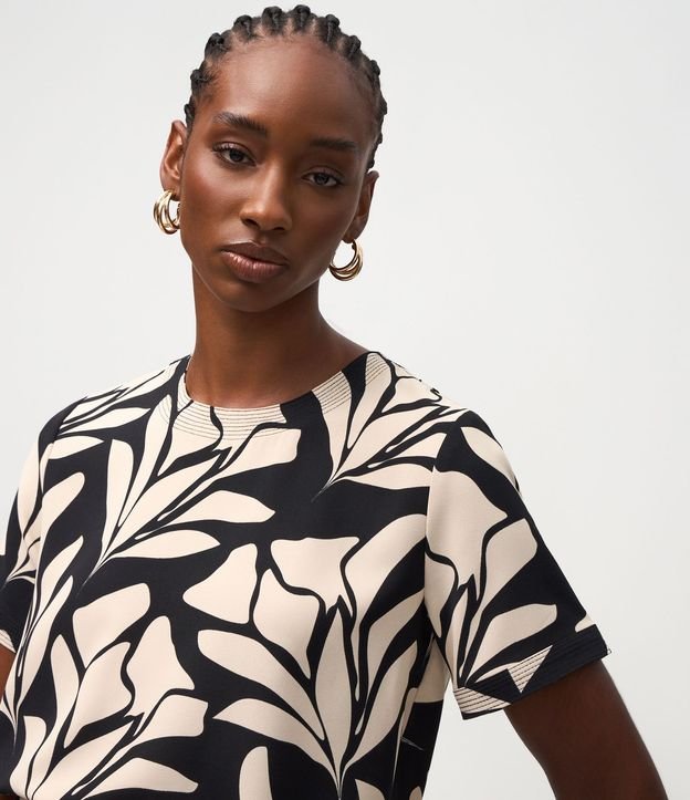 Blusa con Manga Corta y Estampado Floral 4