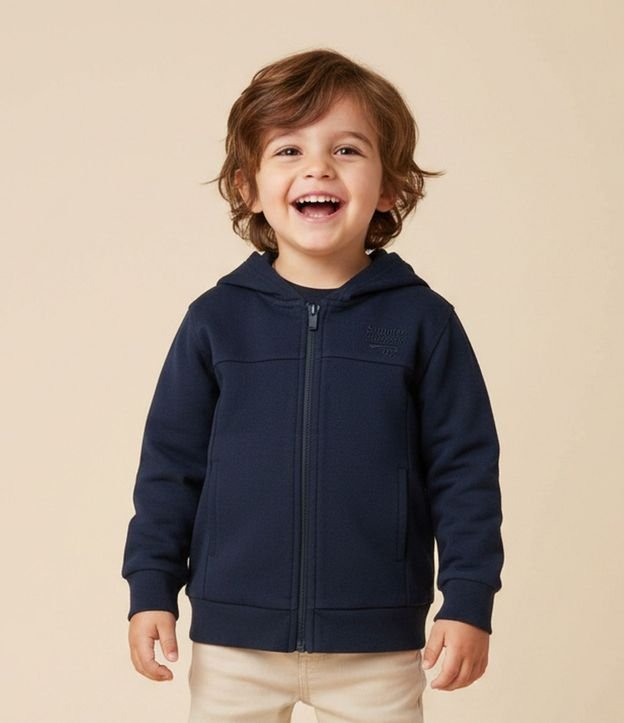 Buzo Infantil en Polar Fleece con Capucha y Bordado – Talle 1 a 5/6 años
