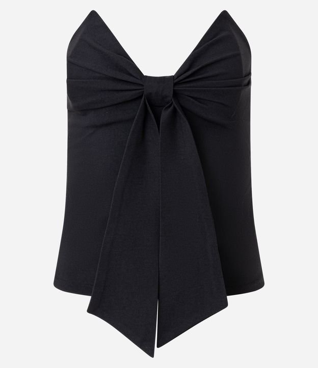 Blusa Sin Breteles en Bengalina con Lazo 5