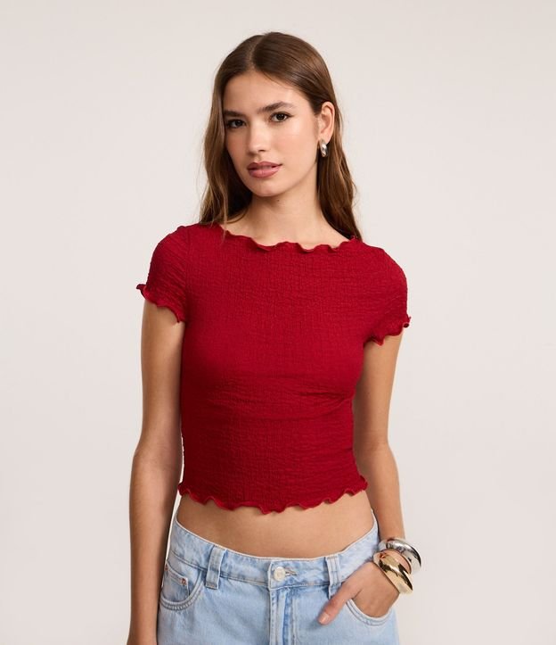 Blusa con Textura y Ondas en los Biés