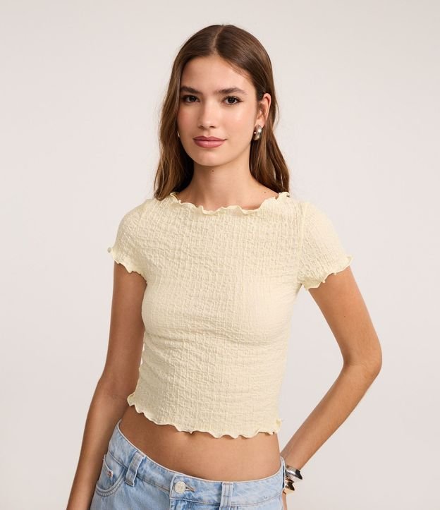 Blusa con Textura y Ondas en los Biés