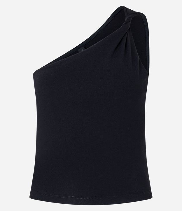 Blusa Hombro Único en Punto Roma con Detalle Torcido 5