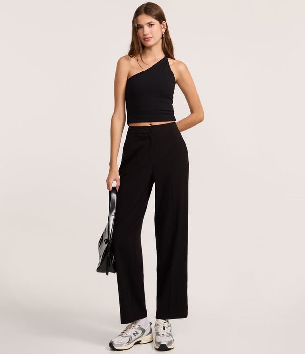 Blusa Hombro Único en Punto Roma con Detalle Torcido 2