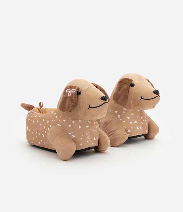 Pantufla Infantil Perro con Corazones - Talle 29 al 36 1