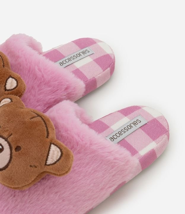 Pantufla Ojota en Fleece con Oso - Talle 29 al 36 2