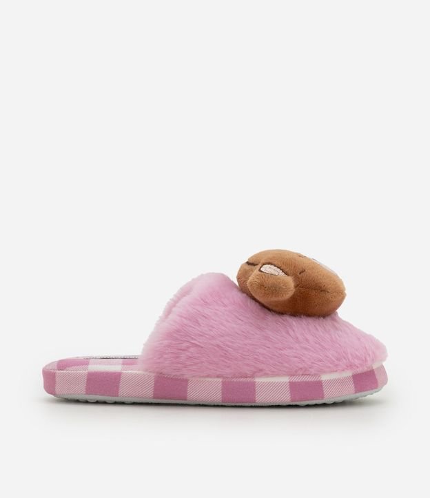 Pantufla Ojota en Fleece con Oso - Talle 29 al 36 3