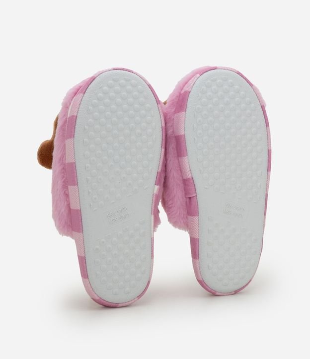 Pantufla Ojota en Fleece con Oso - Talle 29 al 36 4