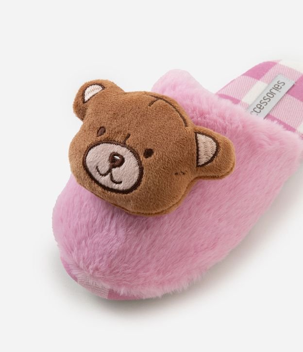 Pantufla Ojota en Fleece con Oso - Talle 29 al 36 5