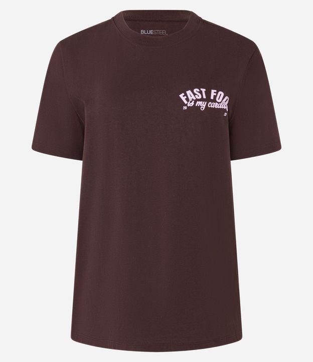 Remera T-Shirt en Algodón con Estampa Lettering Fast Food 6