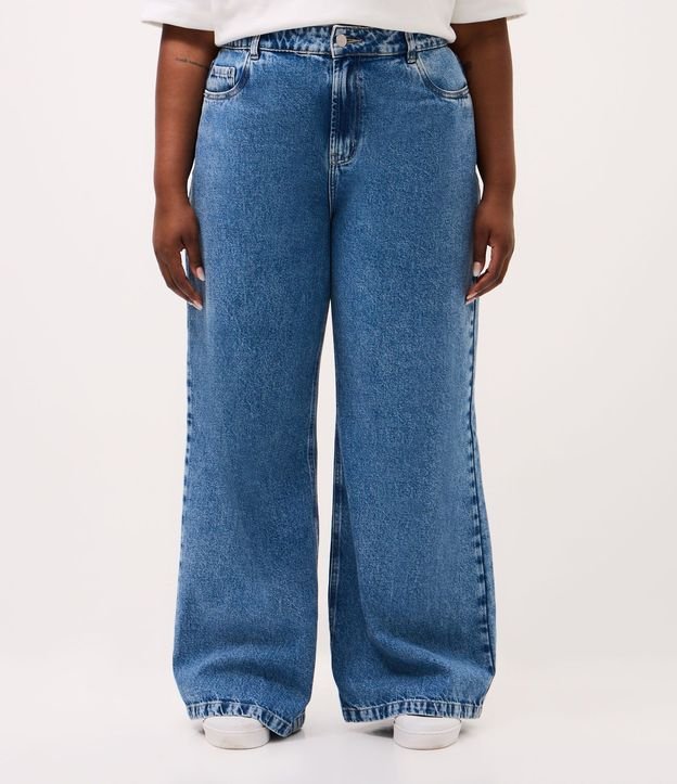 Pantalón Wide Leg Básica en Jeans Curve & Plus Size